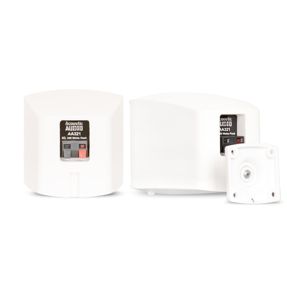 Acoustic Audio AA321W Surround Bocinas, White, Set of 2