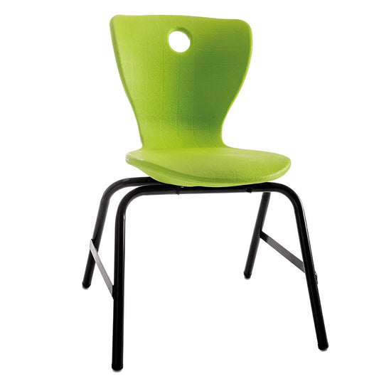 Reason Play Silla para Niños Pequeños, Concha Apilable, Diseño Ergonómico Que se Adapta al Cuerpo para una Excelente Comodidad Propiciando la Concentración, Verde