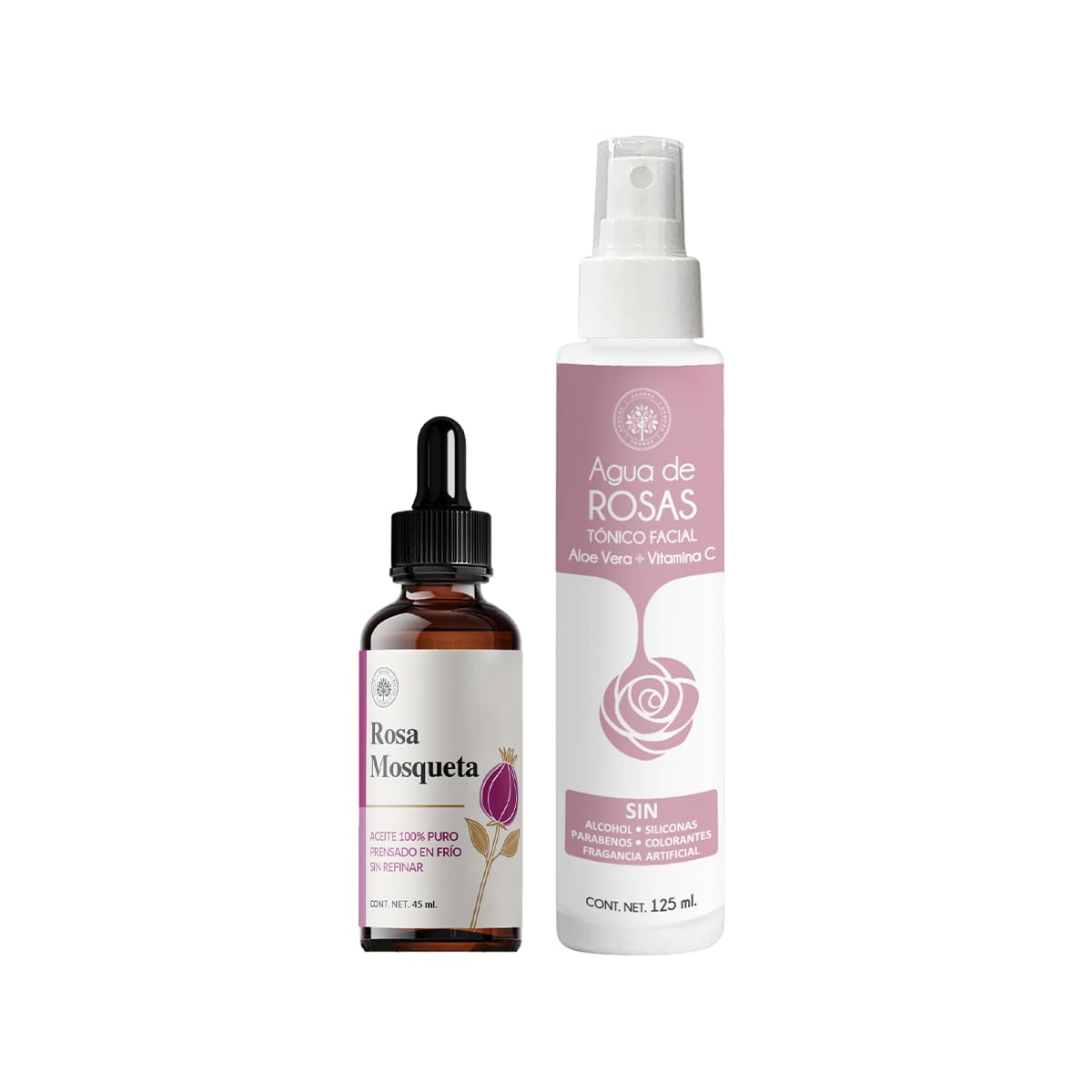 Árbora Aceite de Rosa Mosqueta y Agua de Rosas anti-edad atenúa estrías.