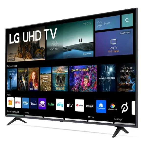 LUTEMA LG Television de 50" Class 4K 2160p webOS Smart LED TV Procesador α5 Gen5 Optimizador de Juego HDR10 + Soporte de Pared Incluido 50UQ7070ZUE (Reacondicionado)