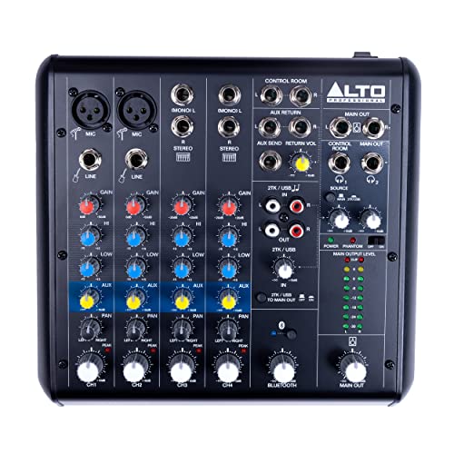 Mezcladora de Audio ALTO TrueMix 600 Negro con Interfaz USB y Bluetooth