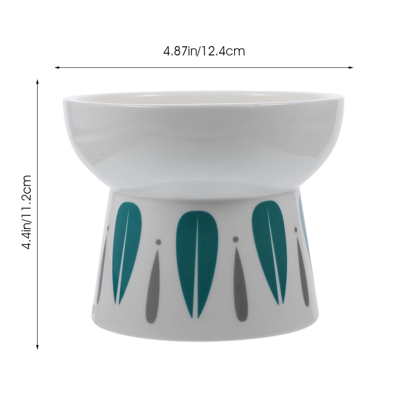 FOMIYES Tazón De Comida para Gatos Cuenco Compacto para Gatos Cuencos Elevados para Gatos De Interior Cuenco De Alimentación Platos De Comida para Gatos Bisel Plato De Gato Cerámica
