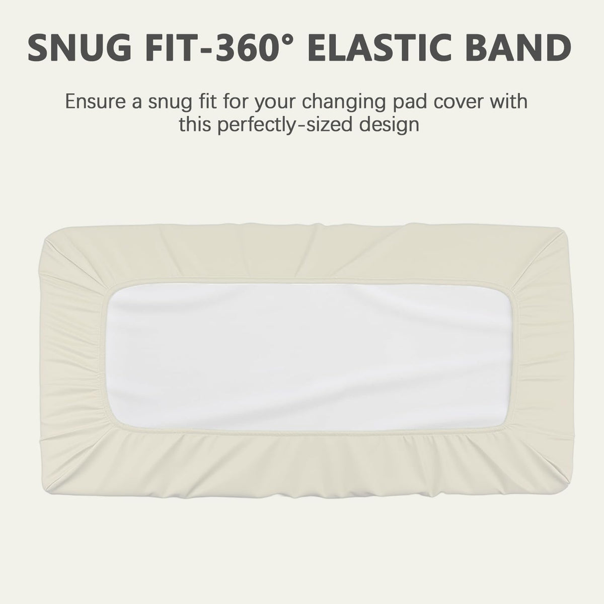 Funda para cambiador de piel vegana, 31 x 16 pulgadas, impermeable, lavable, extra gruesa, portátil y antideslizante, se adapta a cambiadores estándar (blanco)