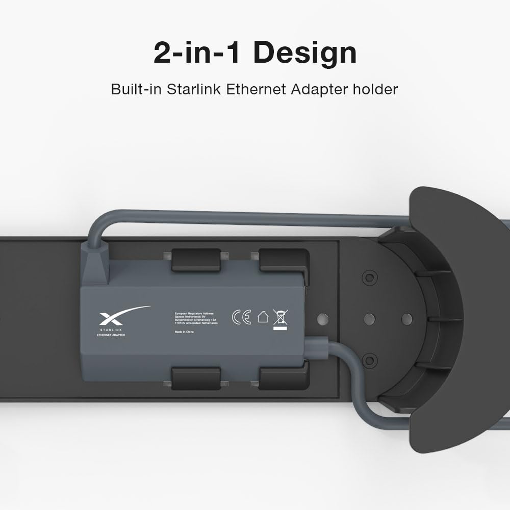 Soporte de Pared Holicfun Starlink Mesh WiFi V2 con Cable y Adaptador Ethernet