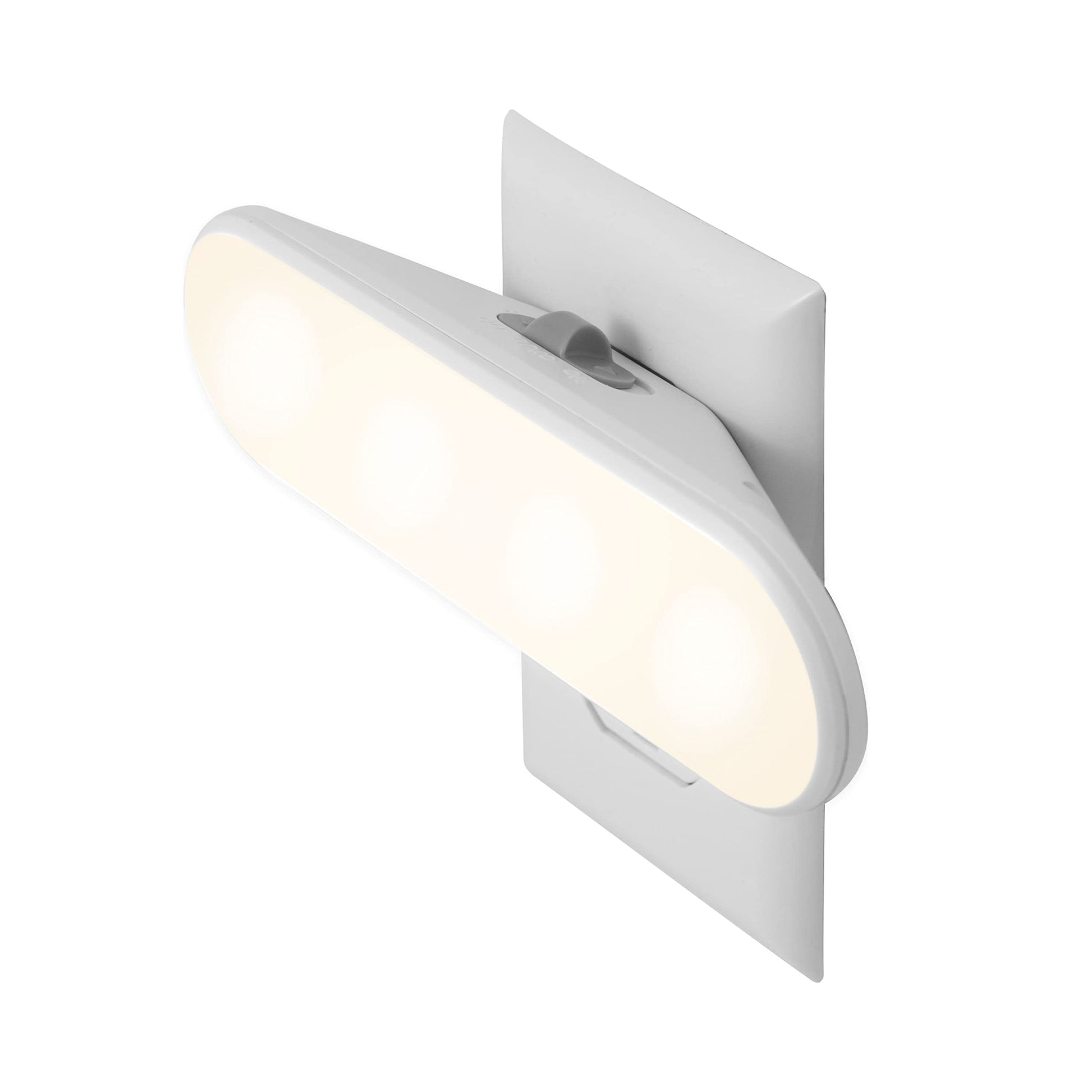 GE Ultrabrite, Barra de Luz LED, Enchúfable, Sensor de Luz, con Apagado al Amanecer, 100 Lúmenes, Ideal para Dormitorio, Baño, Pasillo, Cocina, Eficiencia Energética, Blanco, Paquete de 1, 12498