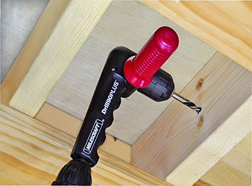 Milescraft 1304 Drill90PLUS - Accesorio de taladro en ángulo recto, negro y rojo