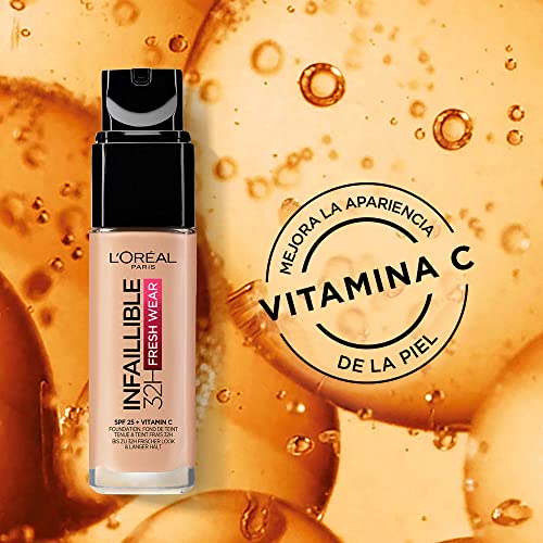 L´Oréal Paris, Base de maquillaje líquida de larga duración, Infallible 32h Freswear, Tono 130 True Beige, 30ml