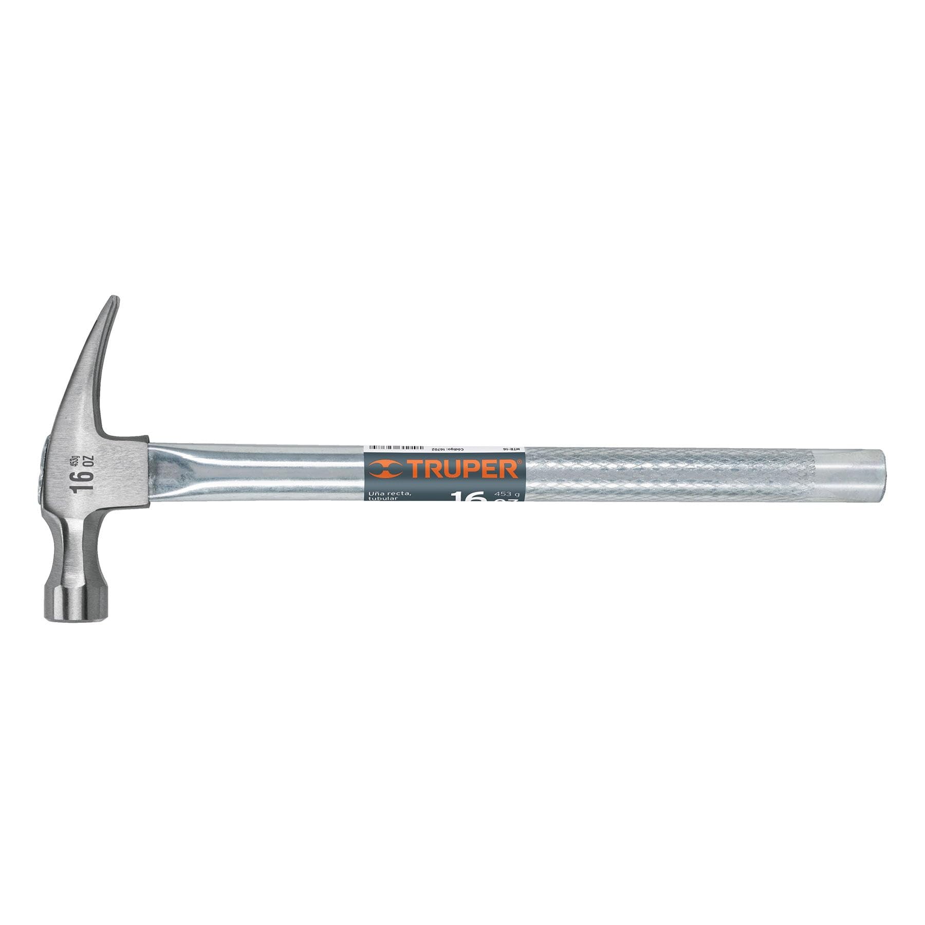 Martillo Uña Recta Truper MTR-16 Tubular 16 oz