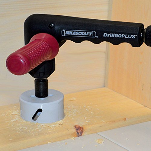 Milescraft 1304 Drill90PLUS - Accesorio de taladro en ángulo recto, negro y rojo