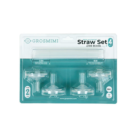 Grosmimi Replacements (kit de pajita 4 unidades, etapa 2)