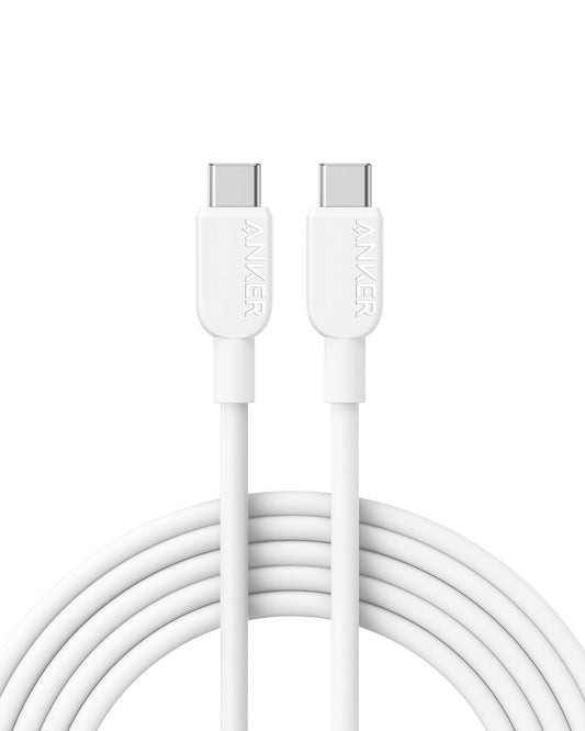 Cable USB C Anker 310 Blanco 60 W de 10 Pies para Carga Rápida