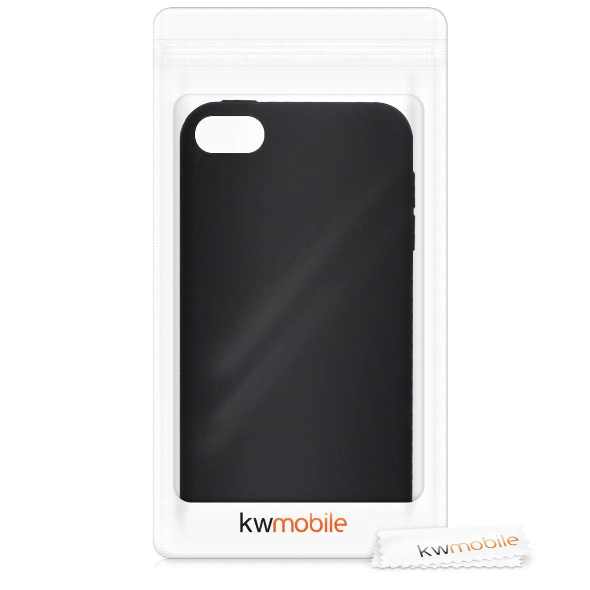 kwmobile Carcasa Compatible con Apple iPod Touch 6G / 7G (6a y 7a generación) - Funda Protectora de Silicona - Case Trasero en Negro