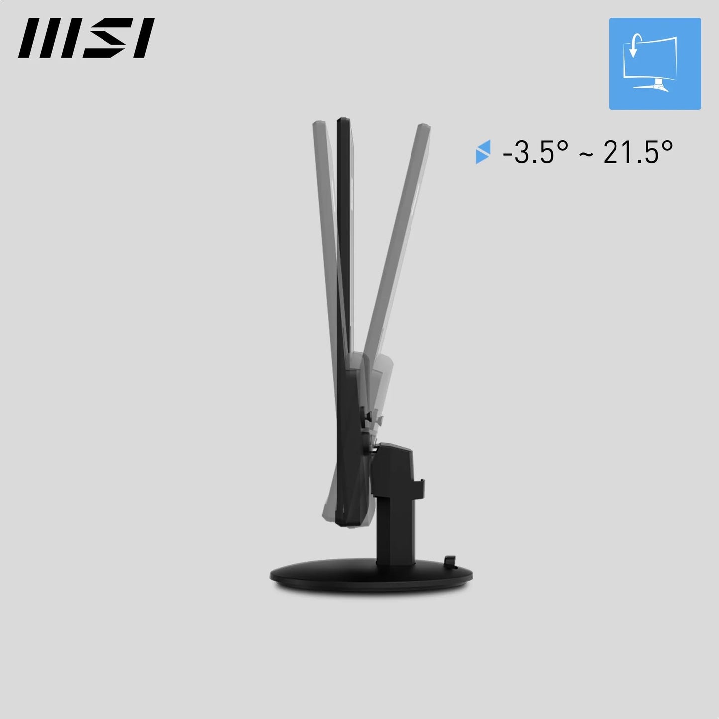 MSI PRO MP272L Monitor de oficina FHD de 27 pulgadas, panel IPS de 1920 x 1080, sin marco de 4 lados, frecuencia de actualización de 100 Hz, pantalla amigable con los ojos, inclinación ajustable, HDMI