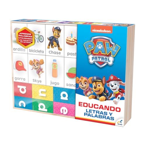 Juego Educativo Novelty Corp Letras y Palabras Caja Madera Paw Patrol