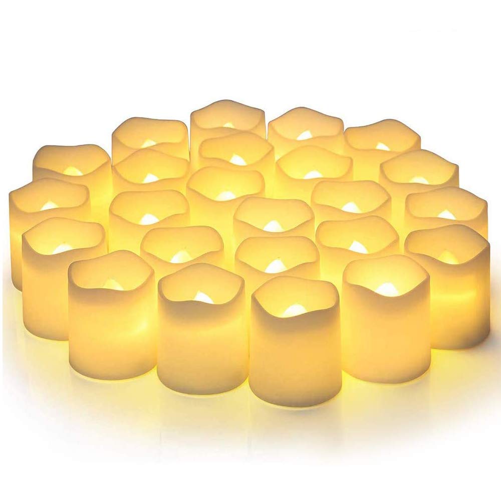 Velas LED Nasjac Blancas Impermeables Efecto Llama para Decoración 24/48 Luces