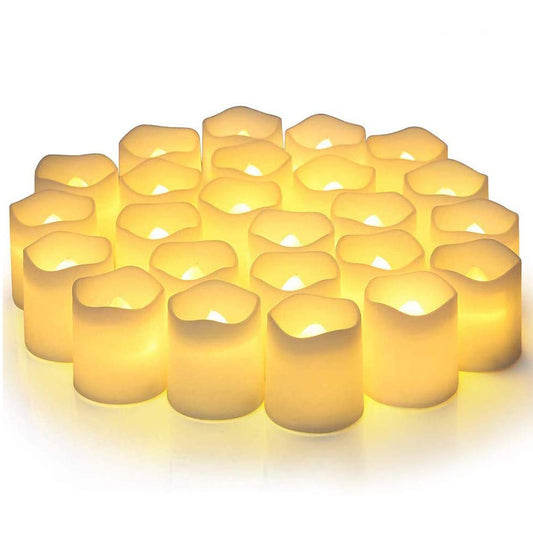 Velas LED Nasjac Blancas Impermeables Efecto Llama para Decoración 24/48 Luces