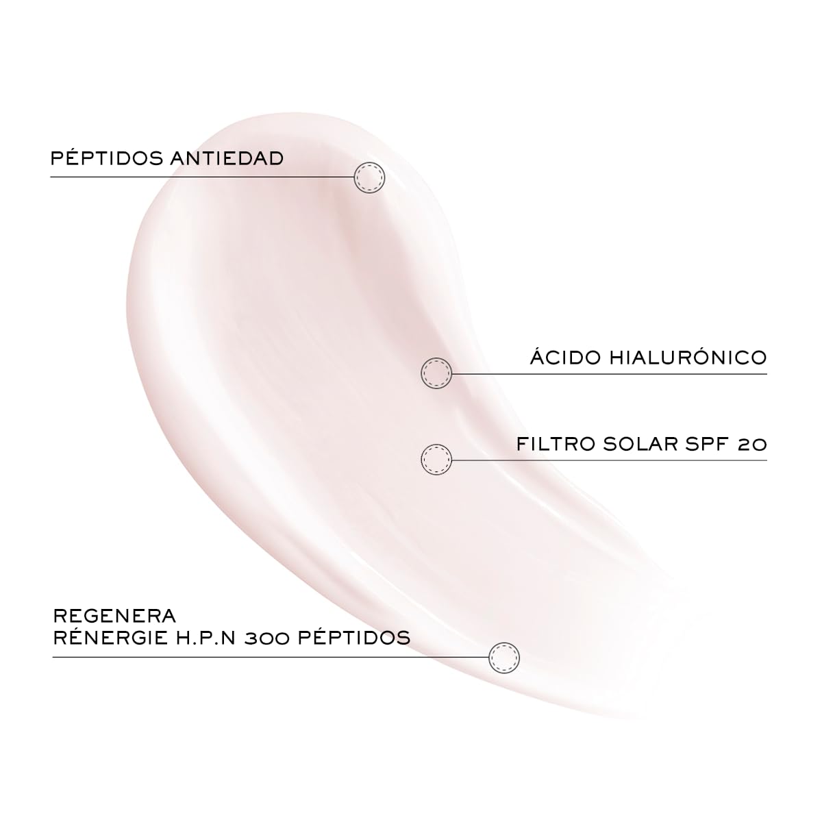 Lancôme Rénergie Cream, Crema Hidratante Facial con Protección Solar FPS 20, Corrige Imperfecciones y Protege de los Rayos del Sol, Con Péptidos y Ácido Hialurónico, 50 ml