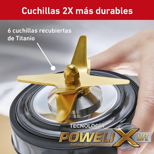 Licuadora T-fal Infinymix Negra con 5 Programas Automáticos y Cuchillas de Titanio