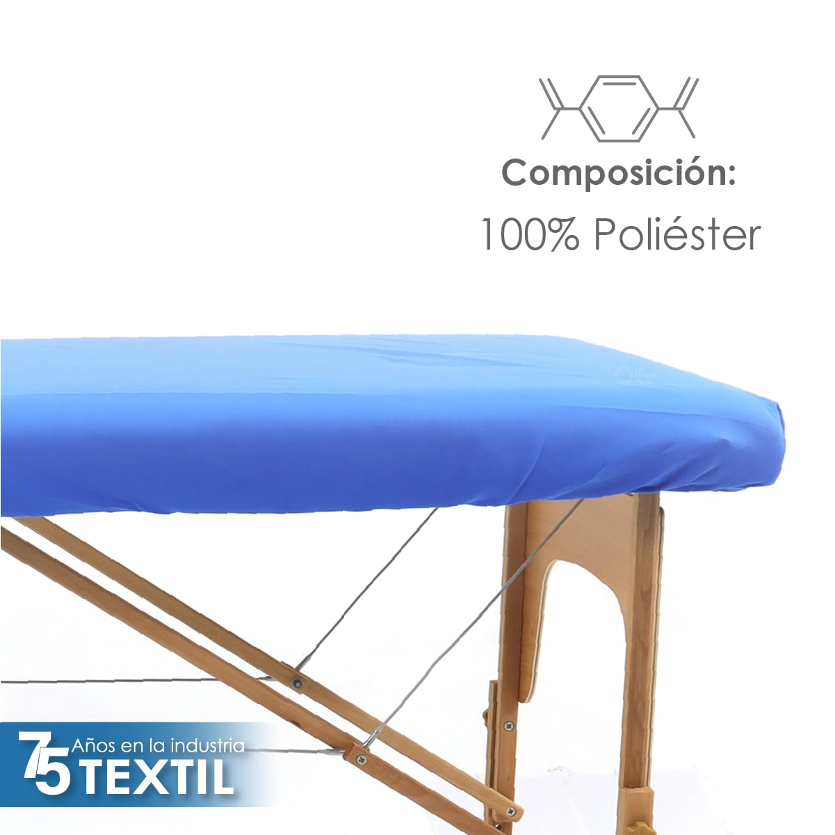 La Nueva Perla Juego Sabana Camilla Masaje Spa Exploracion Microfibra Color (Azul Rey, 1 Juego (2 Piezas))