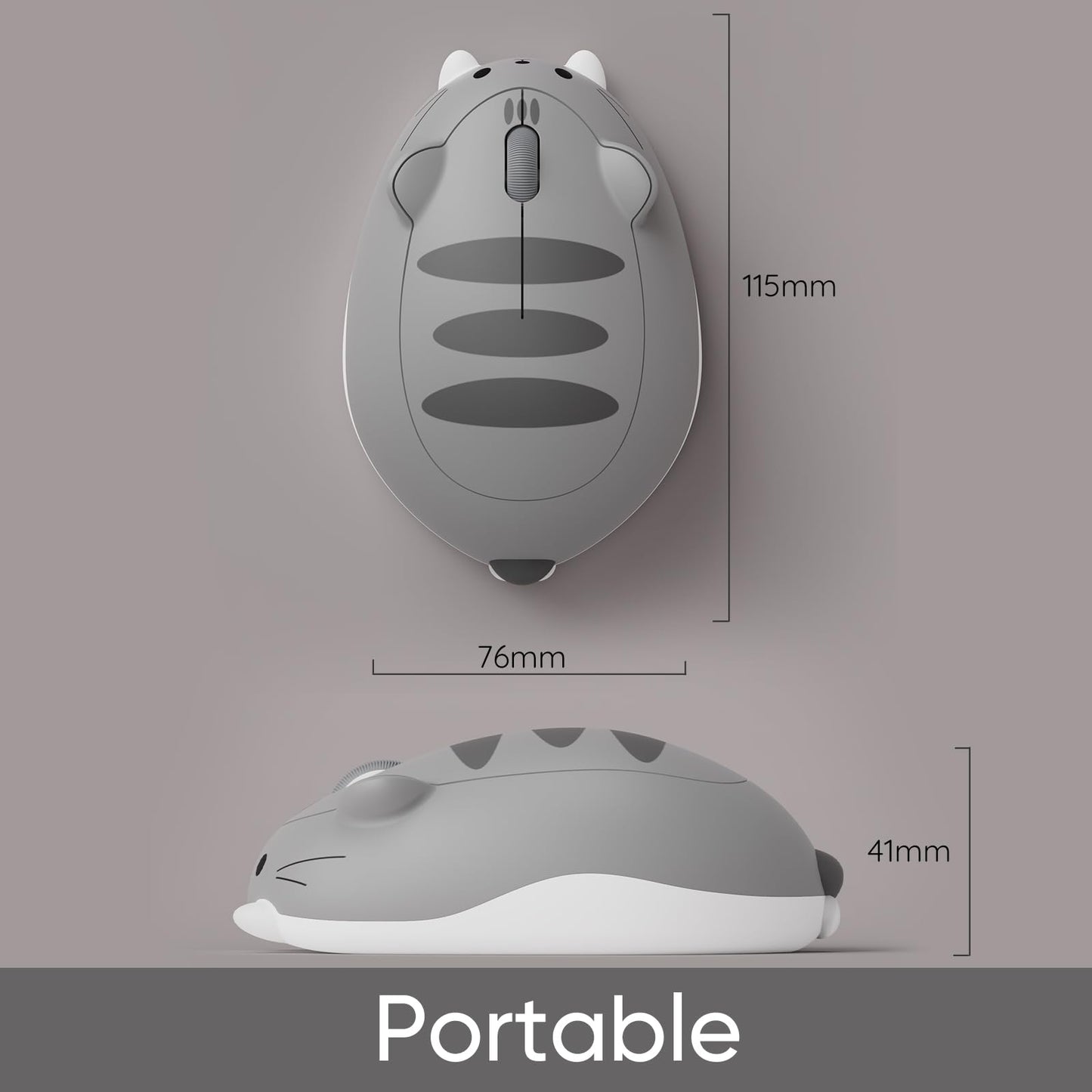 Mouse Inalámbrico Akko Cat Theme 2.4 GHz con Receptor USB para Juegos