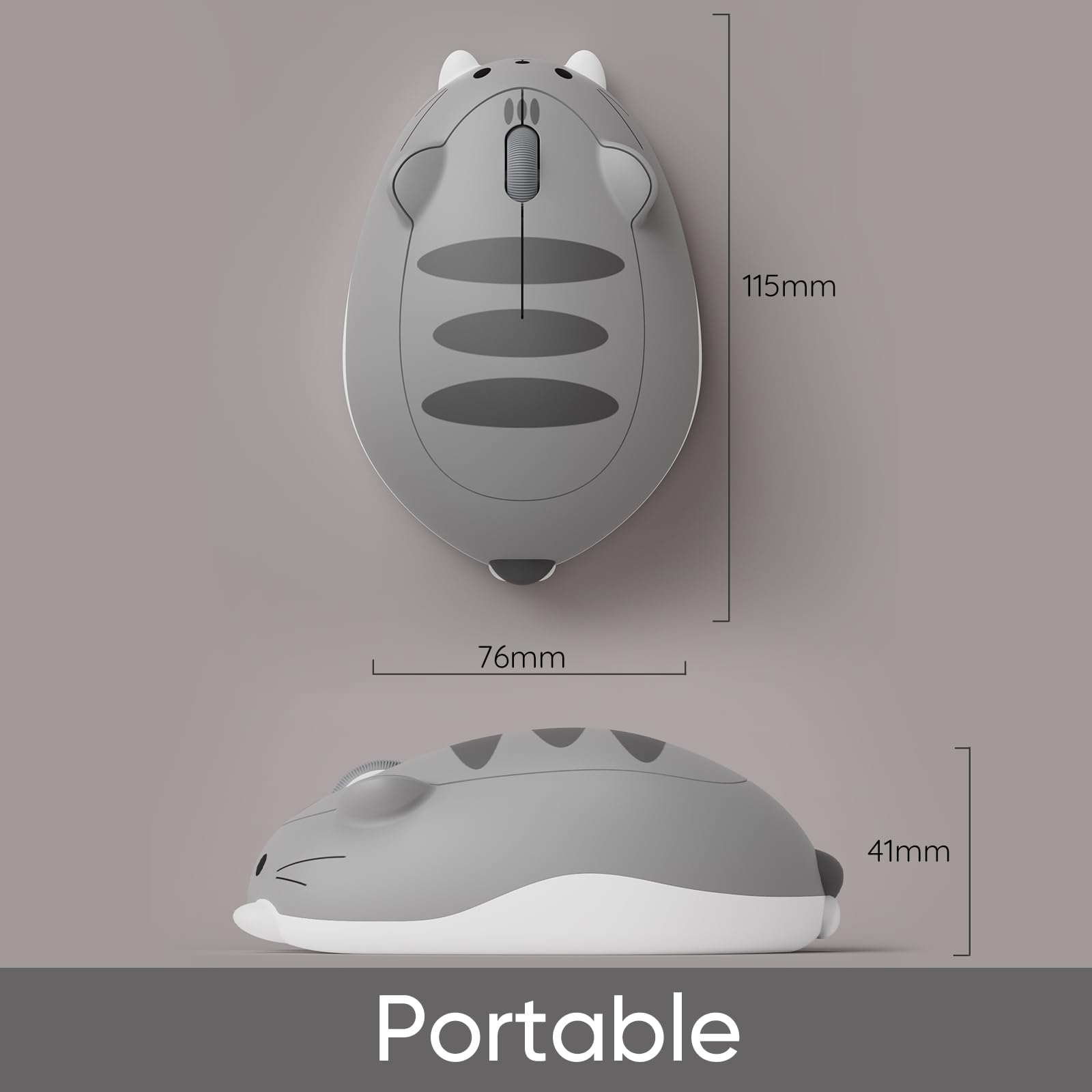 Mouse Inalámbrico Akko Cat Theme 2.4 GHz con Receptor USB para Juegos