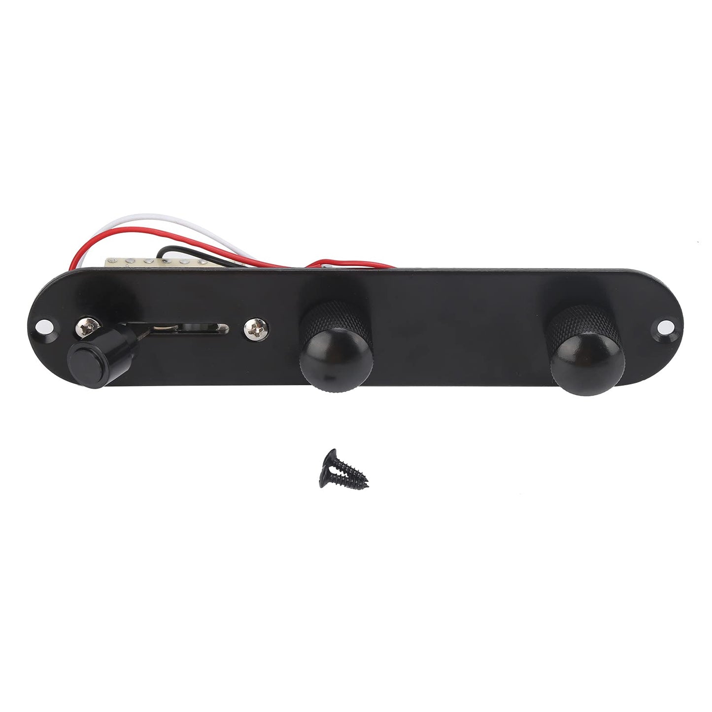 Placa De Circuito Precableada para Guitarra, Metal Cromado Placa De Control De Guitarra Placa De Control con Perillas e Interruptores para Guitarra Eléctrica TL (Negro)