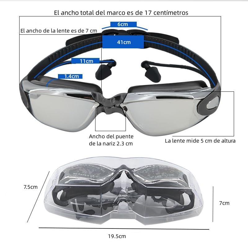 Kit de Natación Yarratech Negro Completo para Adultos y Niños