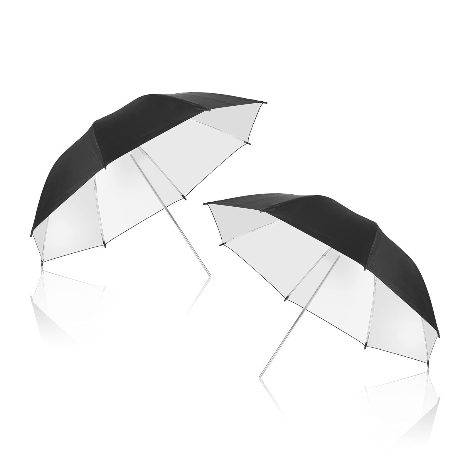 Emart 2 x 33" Photography Studio Photo Lighting Flash Reflective Black/Silver Umbrella