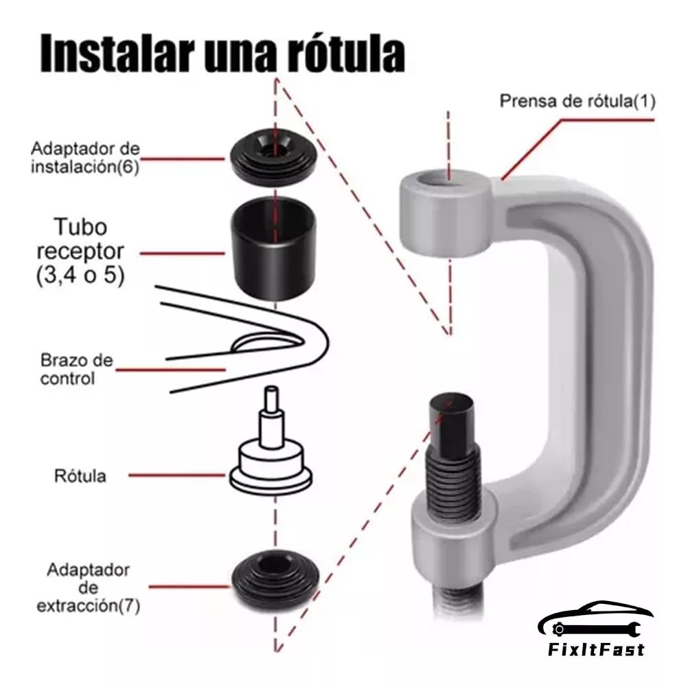 FINYQBET Heavy Duty Ball Joint Press & U Joint Removal Tool Herramientas de extracción de juntas de bola de alta resistencia y herramientas de extracción de juntas en U