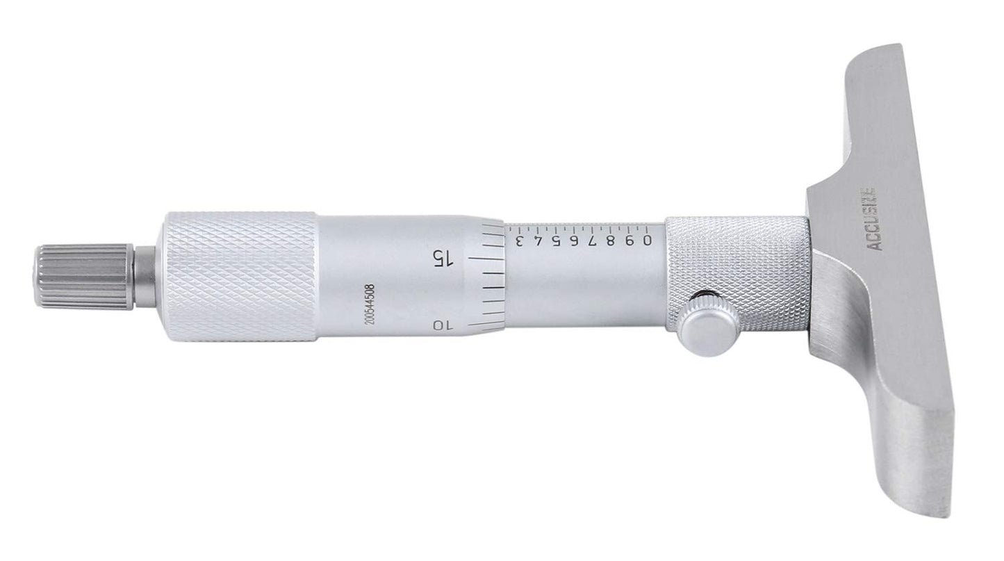 Micrómetro de Profundidad Accusize 0-6" x 4" con Juego de 6 Varillas