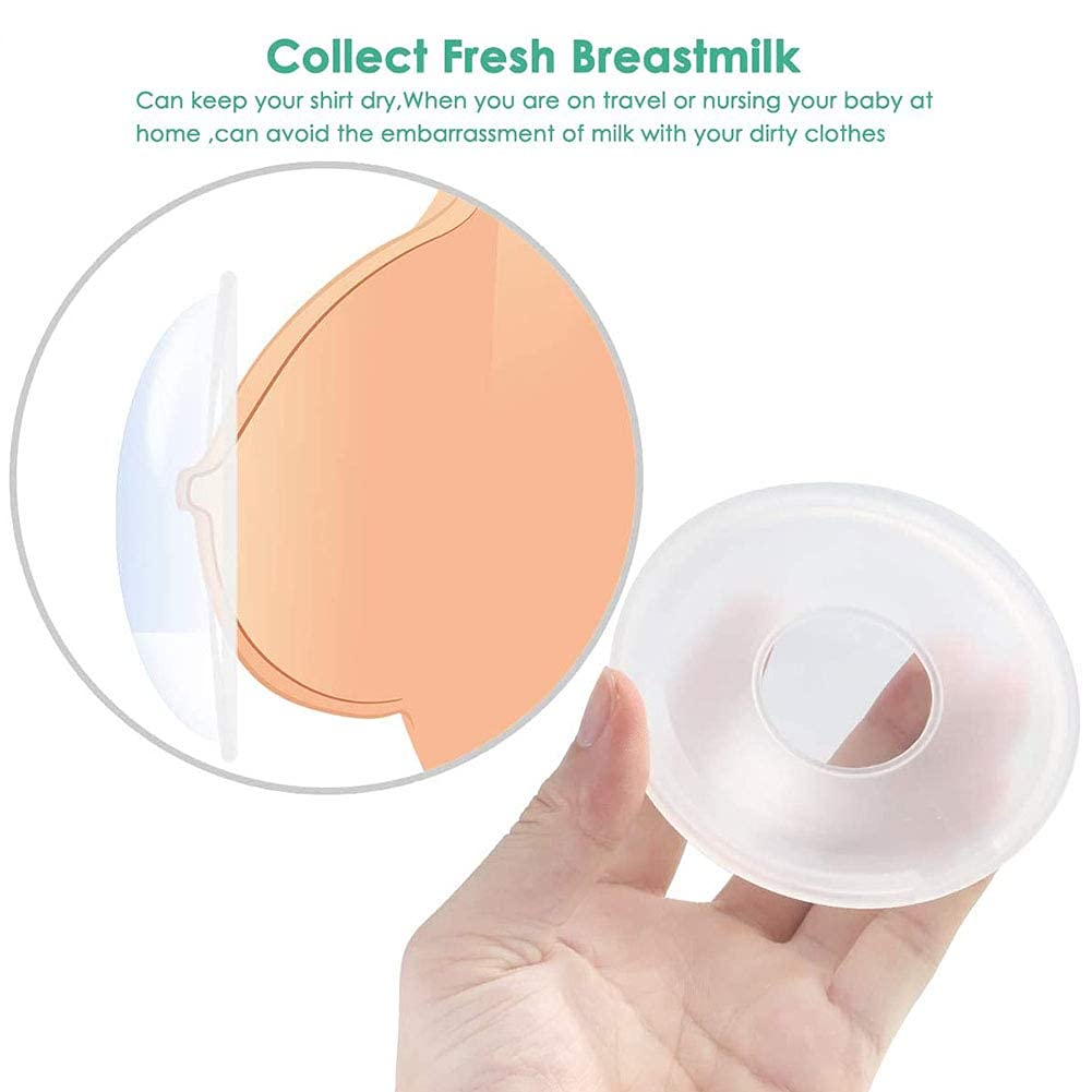Concha Recolectorade Lactancia, Conchas para el Pecho Protector de Pezones para Reducir el Dolor, Conchas de Silicona sin BPA, Protector de Lactancia de Leche Materna, Almacenamiento de Leche Lectancia, Regalos para Mamá(2 piezas)