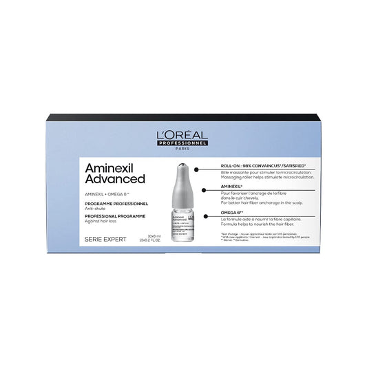 L'Oreál Professionnel Tratamiento Anti-Caída de Cabello Aminexil Advanced | Ampolleta con Aminexil y Omega 6 | 10x6ML
