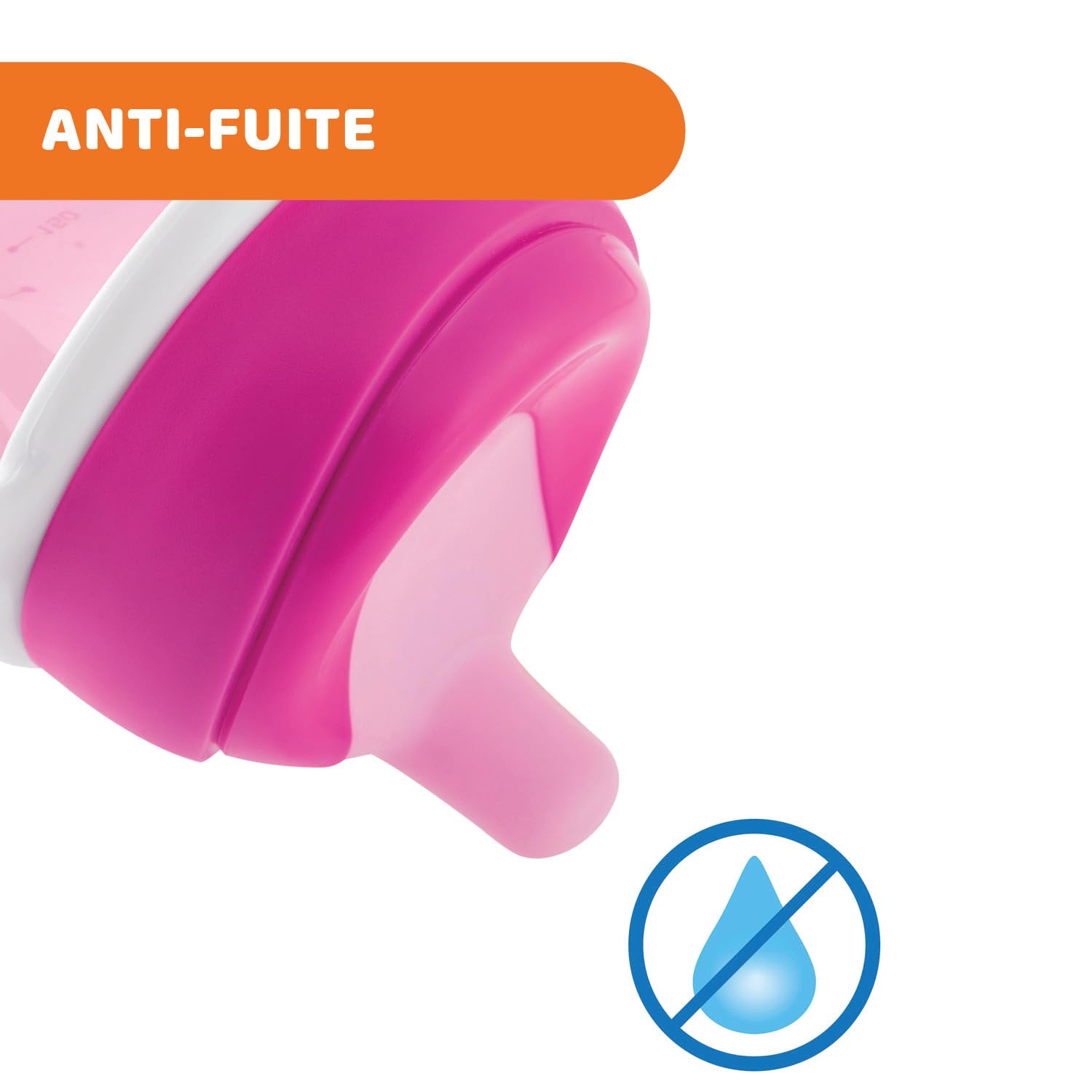 CHICCO, Vaso Entrenador con Boquilla Blanda, 6m+, Color Rosa,