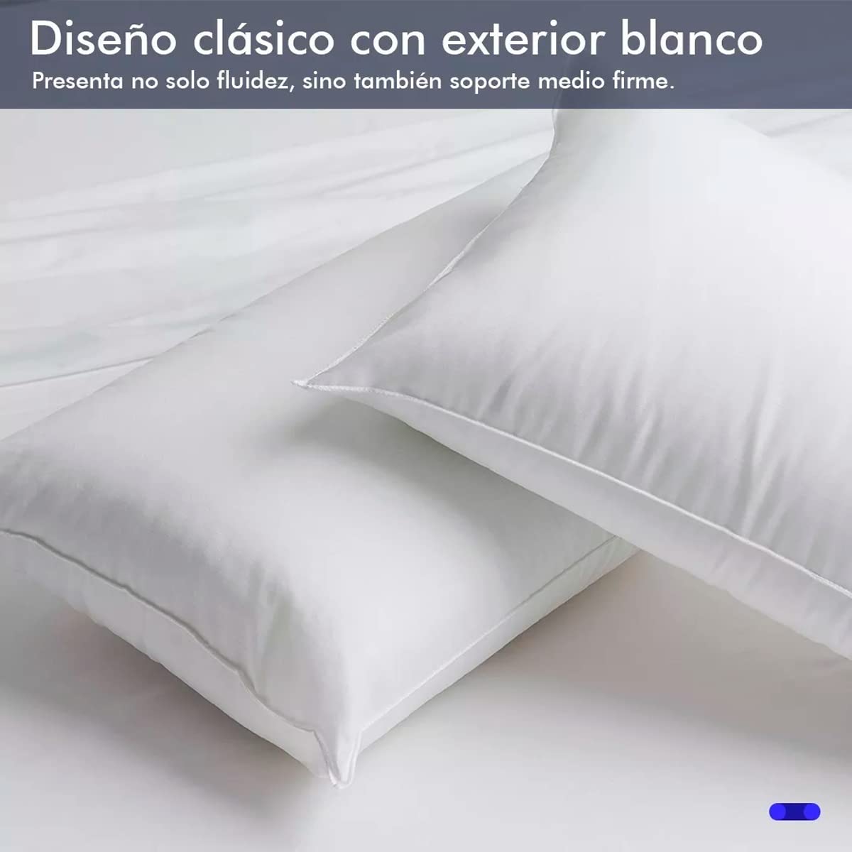 KITUL Pack Almohada para Cuello Estándar Suaves al Alto Vacio Calidad Hotelera (Algodón, 2 Pack Estandar)