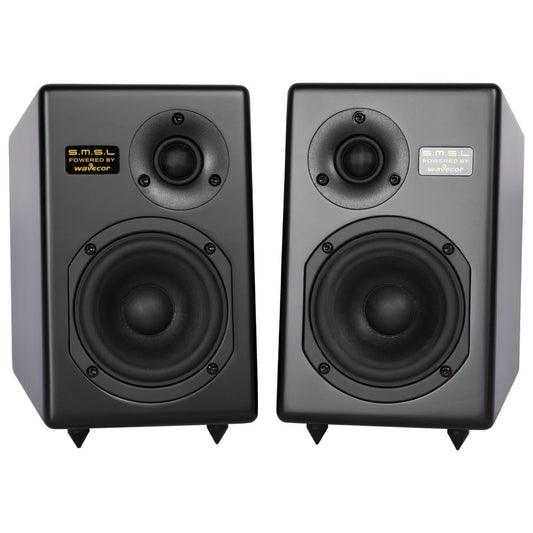 Sistema de Altavoces Pasivos S.M.S.L Negro con Controladores Wavecor Personalizados y Respuesta de 56 Hz-32 kHz para Estantería