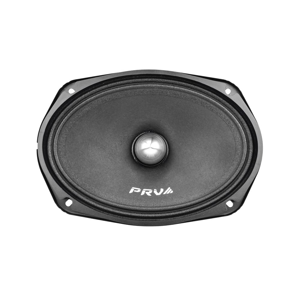 PRV AUDIO 2 altavoces 69MR500-4 Bullet de rango medio de 15.24 x 22.86 cm, 500 vatios, potencia máxima de 4 ohmios, alto rendimiento, con 1 cordón exclusivo (2 altavoces)