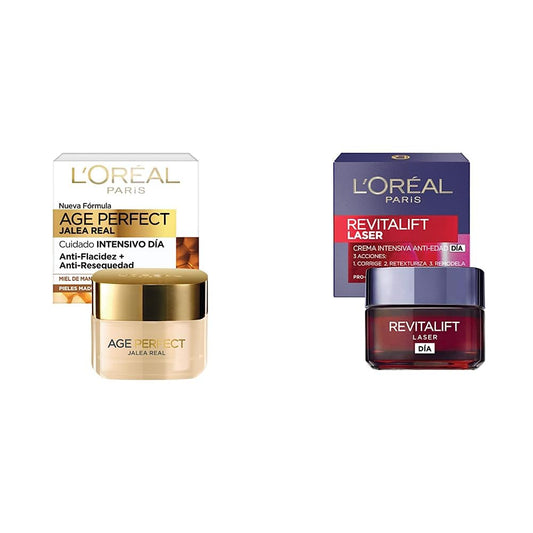 L'Oréal Paris Age Perfect + Revitalift – Cremas de Día Antiarrugas 2x50 ml