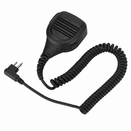 Hakeeta Micrófono de Mano Radio bidireccional Altavoz Mic 2 Pin Compatible para GP88S, GP2000, GP88, GP3688, transceptor de Walkie Talkie con Clip de cinturón de Acero, Negro