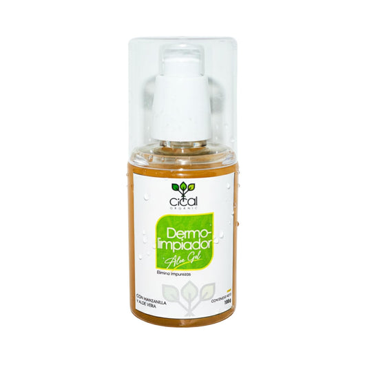 Cical Organic Dermolimpiador en Gel con Aloe Vera, Manzanilla y Mandarina, Fórmula Limpiadora Natural, 100g