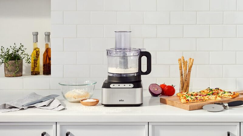 Braun FP3211SI Easy Prep 8 pz Procesador de alimentos, Plata