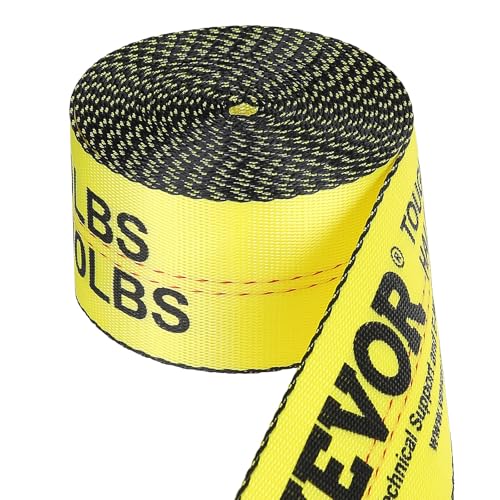 VEVOR - Correas para camión, 4 x 30 pies, Amarre Resistente con Ganchos Planos de 18 Libras, Resistencia a la Rotura, WLL# 6000 Libras, Correas de Carga amarradas para Camas Planas, Camiones,
