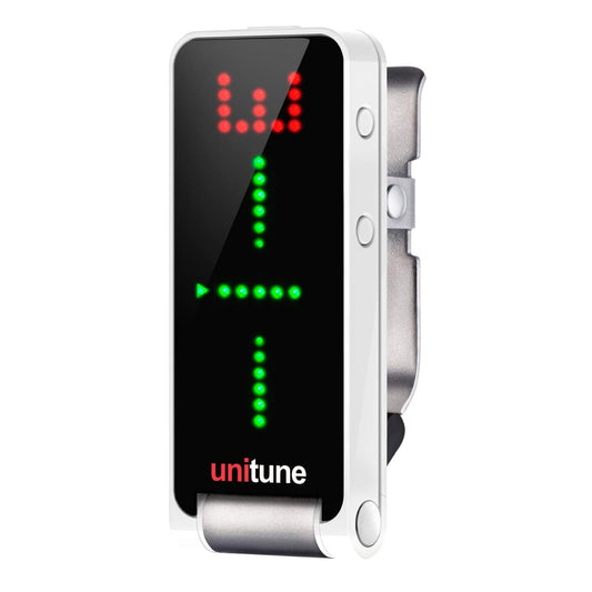 TC Electronic UNITUNE - Afinador de clip con modos estroboscópicos y cromáticos y pantalla de matriz de 108 LED para una calidad de afinación sin concesiones