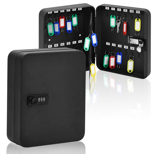 Clóset de Llaves Zerdie en Blanco con Cerradura de Combinación y Capacidad para 48 Llaves