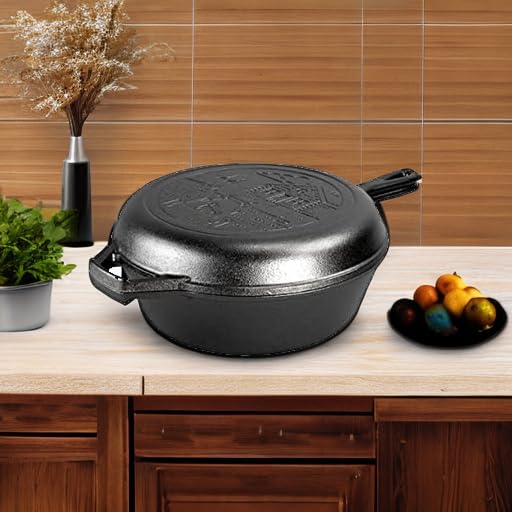 Lodge Wanderlust Series de hierro fundido, cocina combinada de cabina, 3.2 cuartos