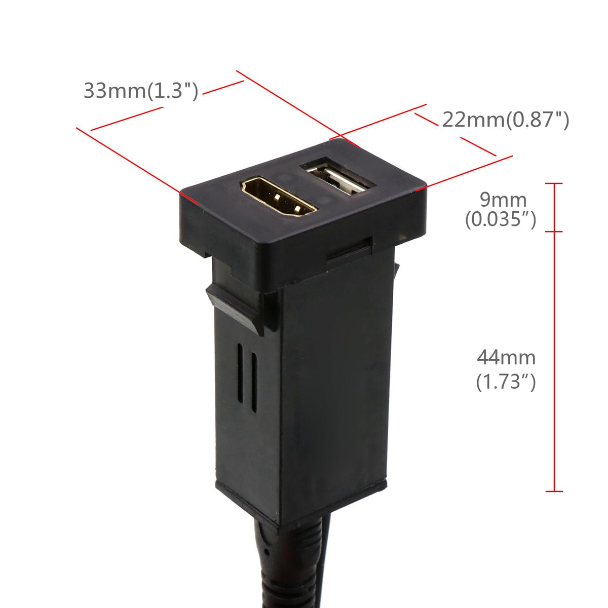 Cable HDMI + Adaptador USB QC3.0 Carga Rápida Toyota