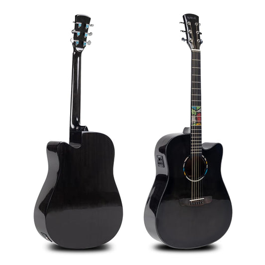 Guitarra Electroacústica Aureal Dreadnought Calidad As5dc Bk