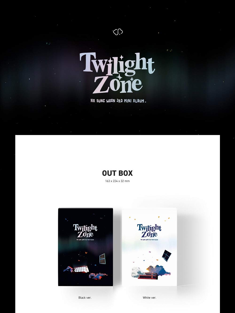 Star Crew Entertainment HA Sung Woon - Twilight Zone (3er mini álbum) Álbum (versión negra)