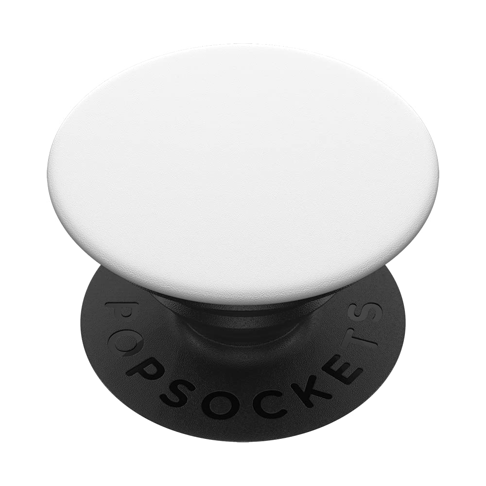 Soporte Extensible PopSockets Blanco sobre Negro con Parte Superior Intercambiable