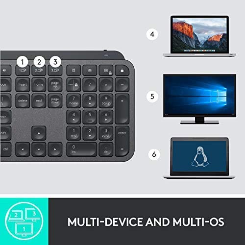 Teclado Inalámbrico Avanzado Logitech MX Keys Grafito Renovado
