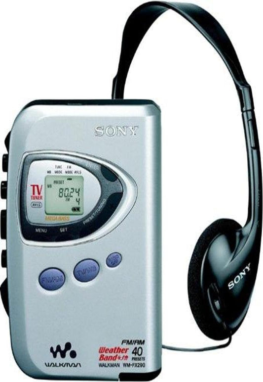Reproductor de Cintas Estéreo Sony Negro con Sintonizador FM/AM/TV/Clima